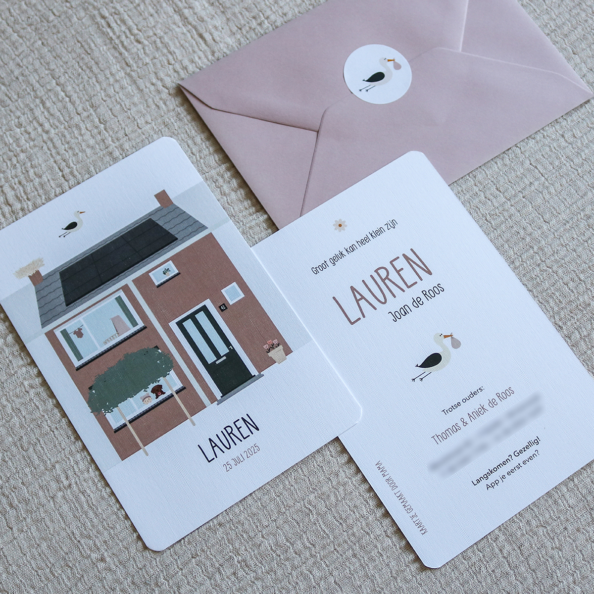 Platpraat_Geboortekaarjte Lauren